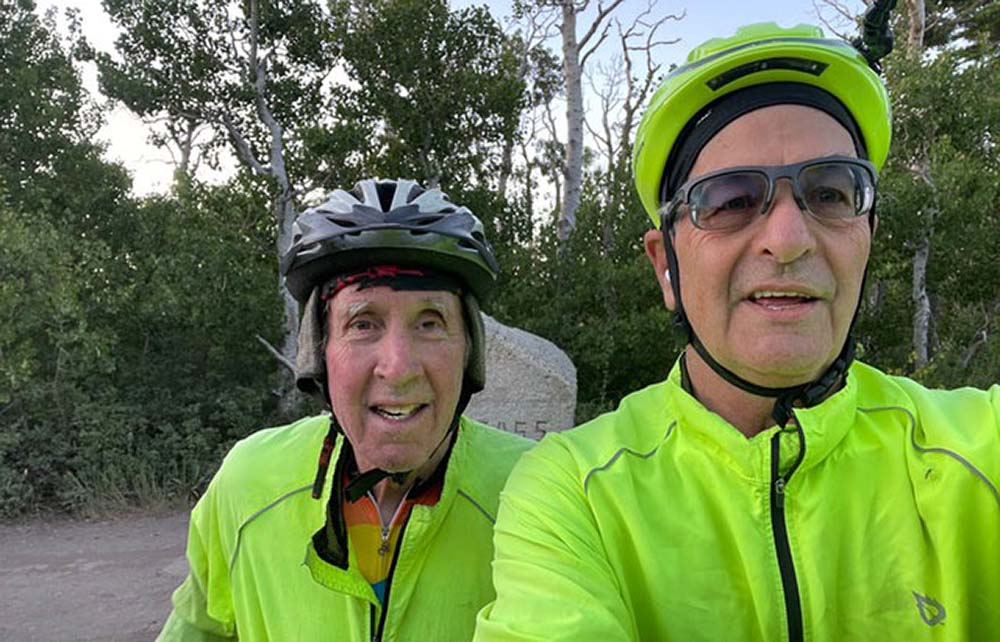 Photo of Bo Crane & his friend Nick, at the top of Monitor Pass during the 2022 Death Ride.